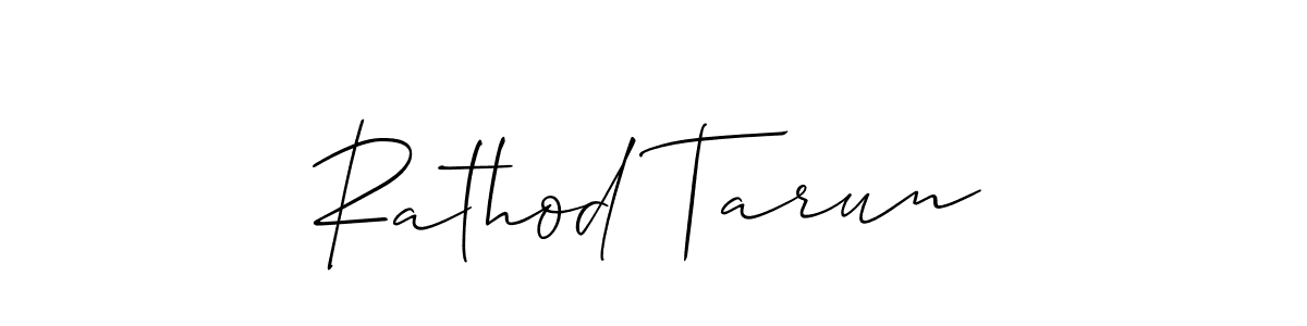 Use a signature maker to create a handwritten signature online. With this signature software, you can design (Allison_Script) your own signature for name Rathod Tarun. Rathod Tarun signature style 2 images and pictures png