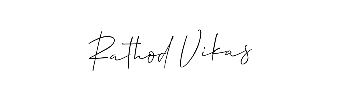 How to make Rathod Vikas signature? Allison_Script is a professional autograph style. Create handwritten signature for Rathod Vikas name. Rathod Vikas signature style 2 images and pictures png