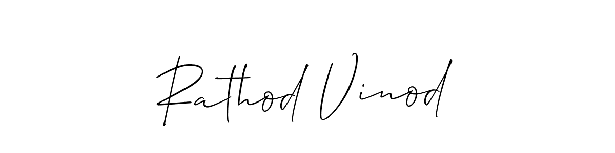 It looks lik you need a new signature style for name Rathod Vinod. Design unique handwritten (Allison_Script) signature with our free signature maker in just a few clicks. Rathod Vinod signature style 2 images and pictures png