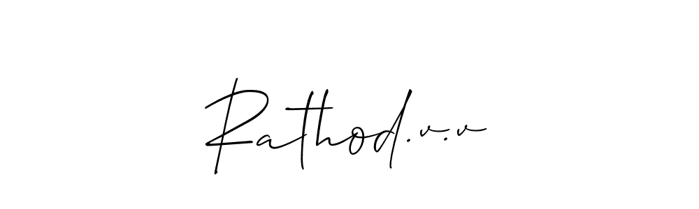 You should practise on your own different ways (Allison_Script) to write your name (Rathod.v.v) in signature. don't let someone else do it for you. Rathod.v.v signature style 2 images and pictures png