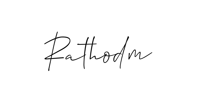 if you are searching for the best signature style for your name Rathodm. so please give up your signature search. here we have designed multiple signature styles  using Allison_Script. Rathodm signature style 2 images and pictures png