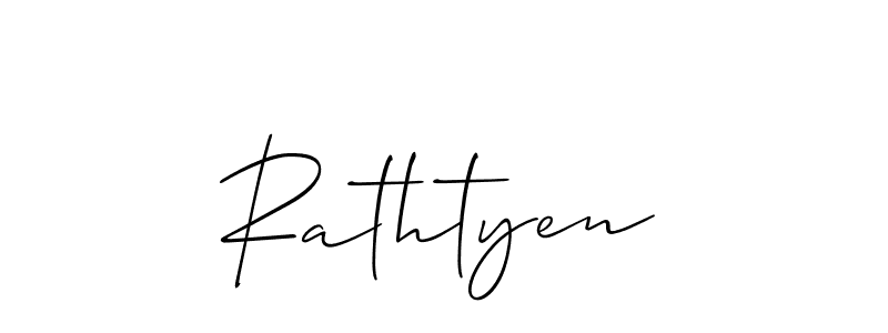 Create a beautiful signature design for name Rathtyen. With this signature (Allison_Script) fonts, you can make a handwritten signature for free. Rathtyen signature style 2 images and pictures png