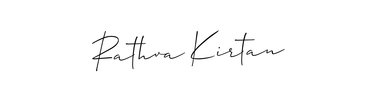 You should practise on your own different ways (Allison_Script) to write your name (Rathva Kirtan) in signature. don't let someone else do it for you. Rathva Kirtan signature style 2 images and pictures png