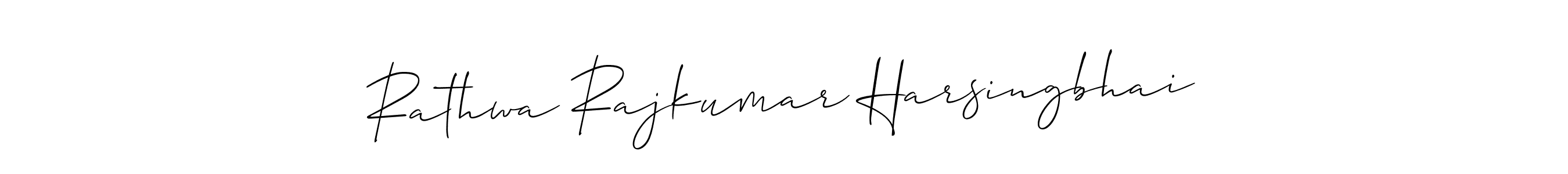 Use a signature maker to create a handwritten signature online. With this signature software, you can design (Allison_Script) your own signature for name Rathwa Rajkumar Harsingbhai. Rathwa Rajkumar Harsingbhai signature style 2 images and pictures png