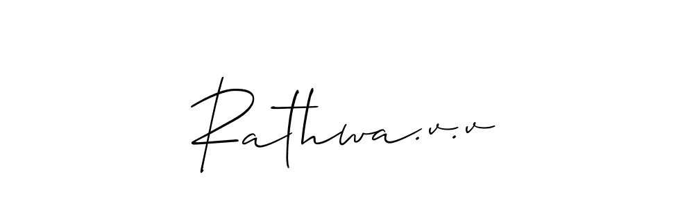 How to make Rathwa.v.v name signature. Use Allison_Script style for creating short signs online. This is the latest handwritten sign. Rathwa.v.v signature style 2 images and pictures png