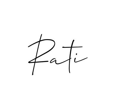 if you are searching for the best signature style for your name Rati. so please give up your signature search. here we have designed multiple signature styles  using Allison_Script. Rati signature style 2 images and pictures png