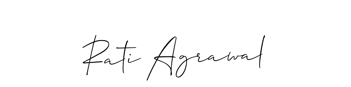 You should practise on your own different ways (Allison_Script) to write your name (Rati Agrawal) in signature. don't let someone else do it for you. Rati Agrawal signature style 2 images and pictures png