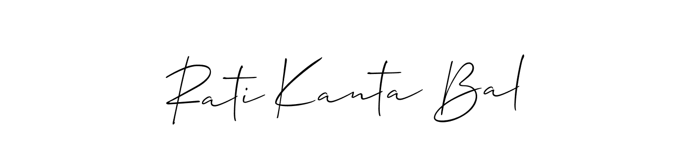 You should practise on your own different ways (Allison_Script) to write your name (Rati Kanta Bal) in signature. don't let someone else do it for you. Rati Kanta Bal signature style 2 images and pictures png