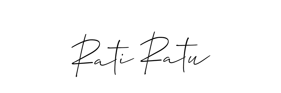 Similarly Allison_Script is the best handwritten signature design. Signature creator online .You can use it as an online autograph creator for name Rati Ratu. Rati Ratu signature style 2 images and pictures png