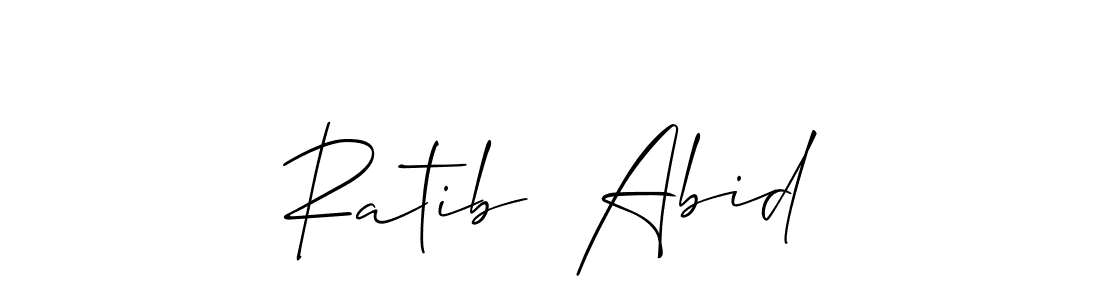 Use a signature maker to create a handwritten signature online. With this signature software, you can design (Allison_Script) your own signature for name Ratib  Abid. Ratib  Abid signature style 2 images and pictures png