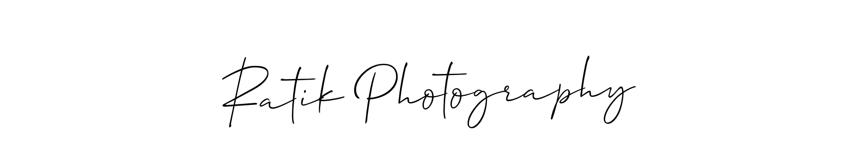 How to Draw Ratik Photography signature style? Allison_Script is a latest design signature styles for name Ratik Photography. Ratik Photography signature style 2 images and pictures png