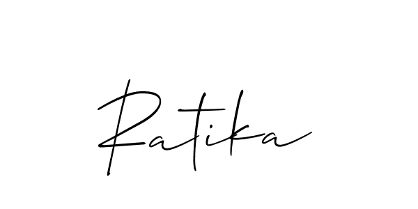 How to make Ratika name signature. Use Allison_Script style for creating short signs online. This is the latest handwritten sign. Ratika signature style 2 images and pictures png