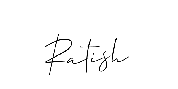 Ratish stylish signature style. Best Handwritten Sign (Allison_Script) for my name. Handwritten Signature Collection Ideas for my name Ratish. Ratish signature style 2 images and pictures png