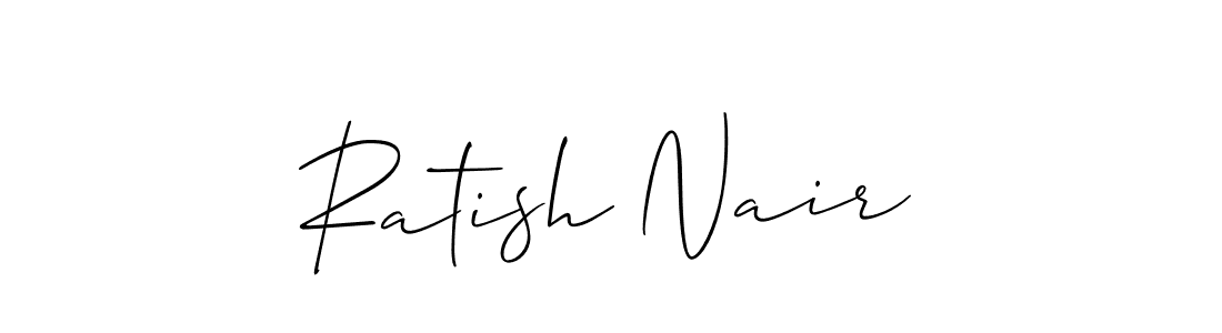 Also we have Ratish Nair name is the best signature style. Create professional handwritten signature collection using Allison_Script autograph style. Ratish Nair signature style 2 images and pictures png