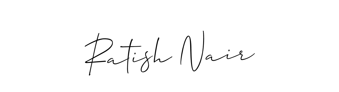 This is the best signature style for the Ratish Nair name. Also you like these signature font (Allison_Script). Mix name signature. Ratish Nair signature style 2 images and pictures png