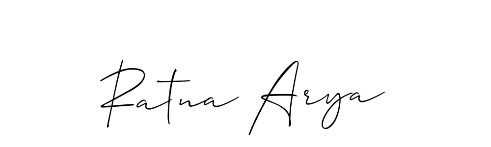 Also we have Ratna Arya name is the best signature style. Create professional handwritten signature collection using Allison_Script autograph style. Ratna Arya signature style 2 images and pictures png