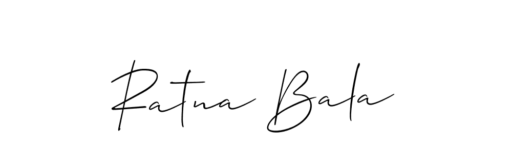 How to make Ratna Bala name signature. Use Allison_Script style for creating short signs online. This is the latest handwritten sign. Ratna Bala signature style 2 images and pictures png