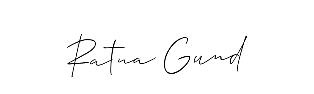 Ratna Gund stylish signature style. Best Handwritten Sign (Allison_Script) for my name. Handwritten Signature Collection Ideas for my name Ratna Gund. Ratna Gund signature style 2 images and pictures png