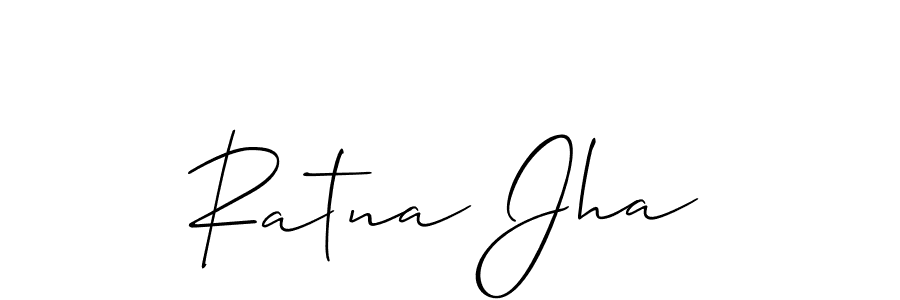 Design your own signature with our free online signature maker. With this signature software, you can create a handwritten (Allison_Script) signature for name Ratna Jha. Ratna Jha signature style 2 images and pictures png