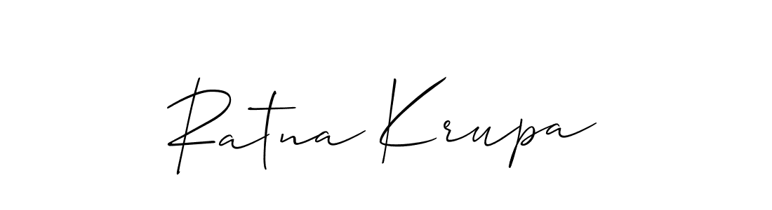 It looks lik you need a new signature style for name Ratna Krupa. Design unique handwritten (Allison_Script) signature with our free signature maker in just a few clicks. Ratna Krupa signature style 2 images and pictures png