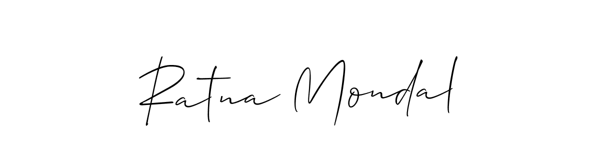 Make a short Ratna Mondal signature style. Manage your documents anywhere anytime using Allison_Script. Create and add eSignatures, submit forms, share and send files easily. Ratna Mondal signature style 2 images and pictures png