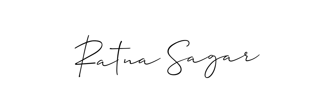 Create a beautiful signature design for name Ratna Sagar. With this signature (Allison_Script) fonts, you can make a handwritten signature for free. Ratna Sagar signature style 2 images and pictures png