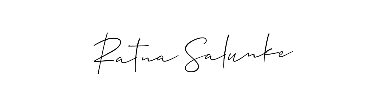 if you are searching for the best signature style for your name Ratna Salunke. so please give up your signature search. here we have designed multiple signature styles  using Allison_Script. Ratna Salunke signature style 2 images and pictures png