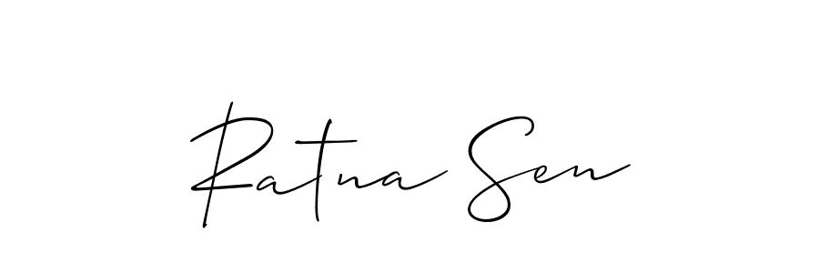 It looks lik you need a new signature style for name Ratna Sen. Design unique handwritten (Allison_Script) signature with our free signature maker in just a few clicks. Ratna Sen signature style 2 images and pictures png