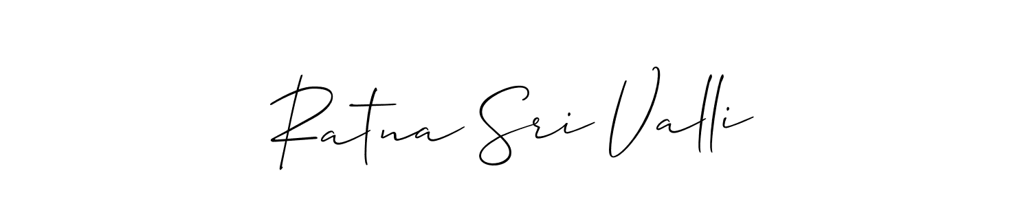 Similarly Allison_Script is the best handwritten signature design. Signature creator online .You can use it as an online autograph creator for name Ratna Sri Valli. Ratna Sri Valli signature style 2 images and pictures png