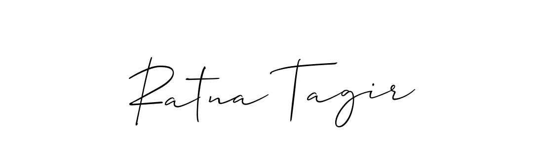 Use a signature maker to create a handwritten signature online. With this signature software, you can design (Allison_Script) your own signature for name Ratna Tagir. Ratna Tagir signature style 2 images and pictures png