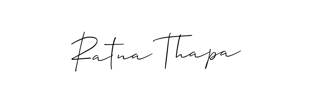 How to make Ratna Thapa signature? Allison_Script is a professional autograph style. Create handwritten signature for Ratna Thapa name. Ratna Thapa signature style 2 images and pictures png