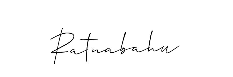 Create a beautiful signature design for name Ratnabahu. With this signature (Allison_Script) fonts, you can make a handwritten signature for free. Ratnabahu signature style 2 images and pictures png