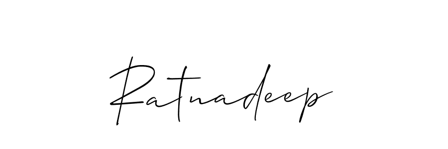 Design your own signature with our free online signature maker. With this signature software, you can create a handwritten (Allison_Script) signature for name Ratnadeep. Ratnadeep signature style 2 images and pictures png