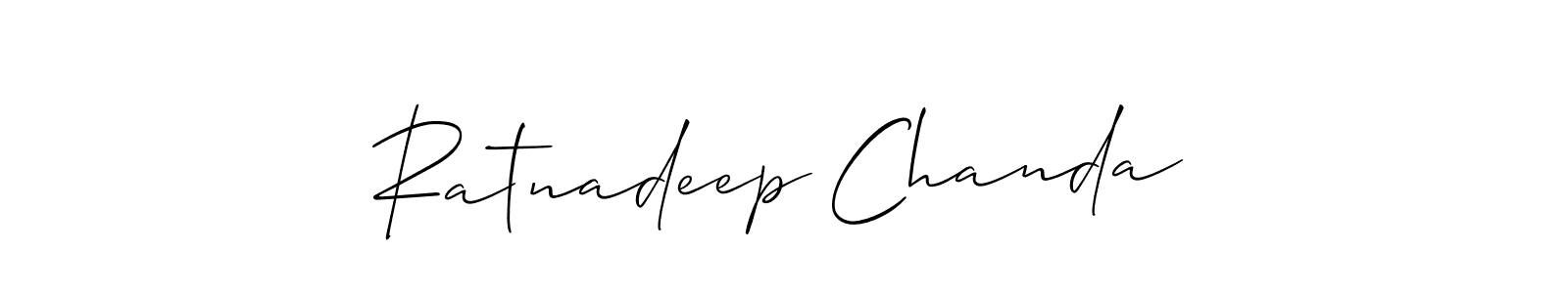 It looks lik you need a new signature style for name Ratnadeep Chanda. Design unique handwritten (Allison_Script) signature with our free signature maker in just a few clicks. Ratnadeep Chanda signature style 2 images and pictures png