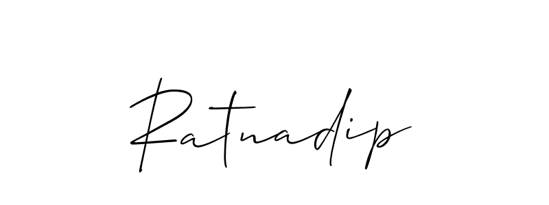 Ratnadip stylish signature style. Best Handwritten Sign (Allison_Script) for my name. Handwritten Signature Collection Ideas for my name Ratnadip. Ratnadip signature style 2 images and pictures png