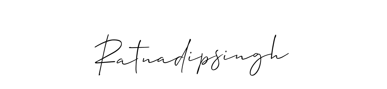 Create a beautiful signature design for name Ratnadipsingh. With this signature (Allison_Script) fonts, you can make a handwritten signature for free. Ratnadipsingh signature style 2 images and pictures png