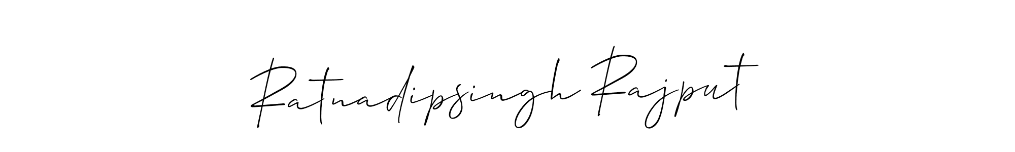 if you are searching for the best signature style for your name Ratnadipsingh Rajput. so please give up your signature search. here we have designed multiple signature styles  using Allison_Script. Ratnadipsingh Rajput signature style 2 images and pictures png