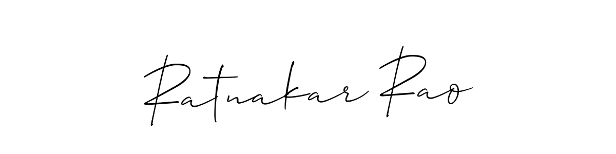 Create a beautiful signature design for name Ratnakar Rao. With this signature (Allison_Script) fonts, you can make a handwritten signature for free. Ratnakar Rao signature style 2 images and pictures png
