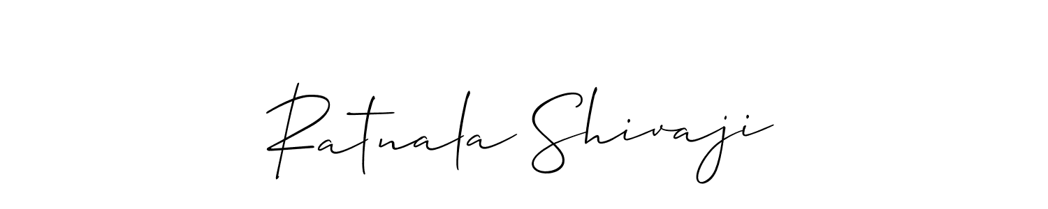 Use a signature maker to create a handwritten signature online. With this signature software, you can design (Allison_Script) your own signature for name Ratnala Shivaji. Ratnala Shivaji signature style 2 images and pictures png