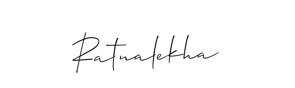 Make a beautiful signature design for name Ratnalekha. With this signature (Allison_Script) style, you can create a handwritten signature for free. Ratnalekha signature style 2 images and pictures png