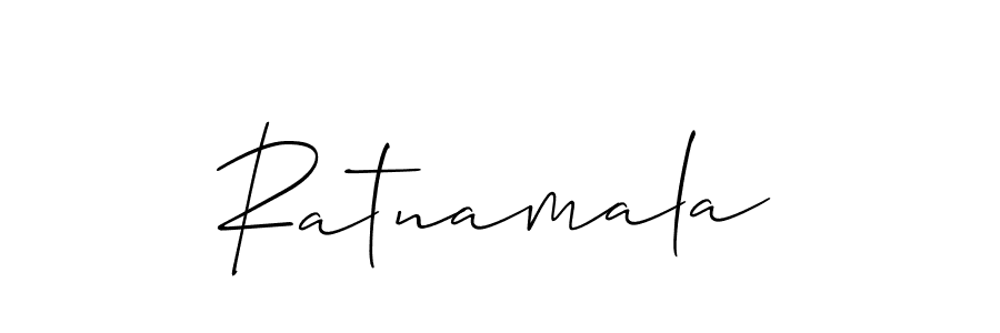 Create a beautiful signature design for name Ratnamala. With this signature (Allison_Script) fonts, you can make a handwritten signature for free. Ratnamala signature style 2 images and pictures png