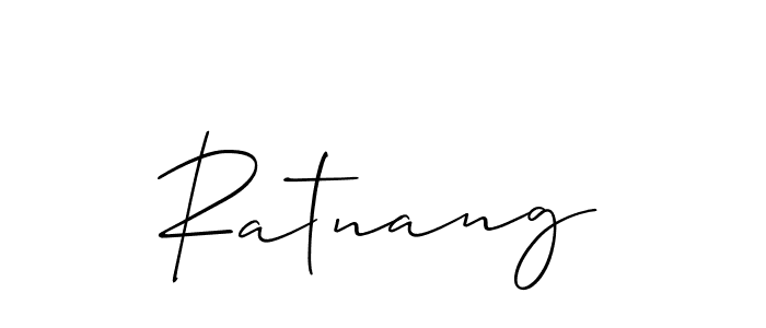 Design your own signature with our free online signature maker. With this signature software, you can create a handwritten (Allison_Script) signature for name Ratnang. Ratnang signature style 2 images and pictures png