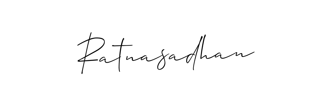 Design your own signature with our free online signature maker. With this signature software, you can create a handwritten (Allison_Script) signature for name Ratnasadhan. Ratnasadhan signature style 2 images and pictures png