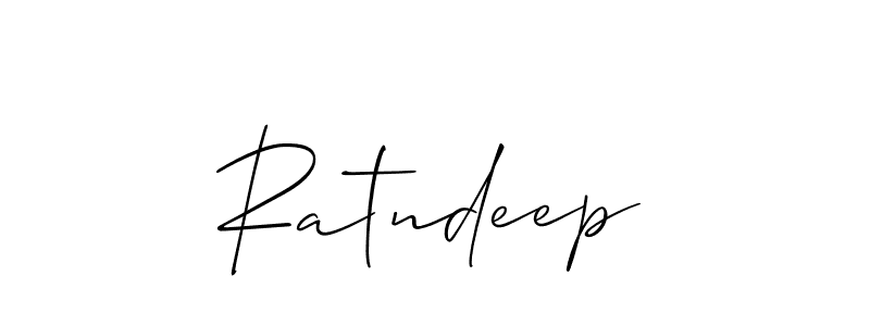 How to make Ratndeep signature? Allison_Script is a professional autograph style. Create handwritten signature for Ratndeep name. Ratndeep signature style 2 images and pictures png