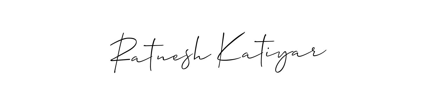 Also we have Ratnesh Katiyar name is the best signature style. Create professional handwritten signature collection using Allison_Script autograph style. Ratnesh Katiyar signature style 2 images and pictures png