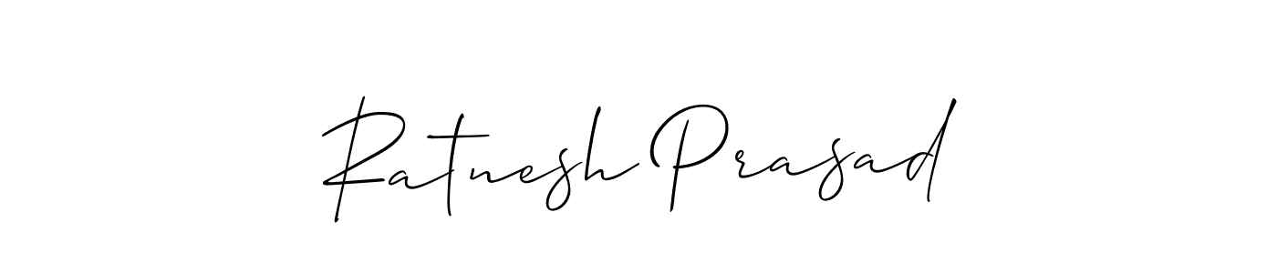 Use a signature maker to create a handwritten signature online. With this signature software, you can design (Allison_Script) your own signature for name Ratnesh Prasad. Ratnesh Prasad signature style 2 images and pictures png