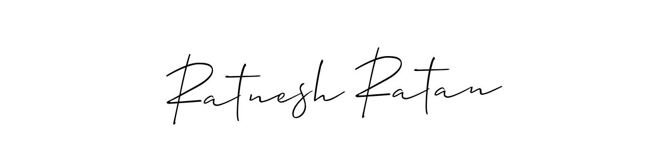 Design your own signature with our free online signature maker. With this signature software, you can create a handwritten (Allison_Script) signature for name Ratnesh Ratan. Ratnesh Ratan signature style 2 images and pictures png