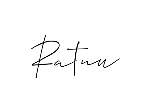 How to make Ratnu name signature. Use Allison_Script style for creating short signs online. This is the latest handwritten sign. Ratnu signature style 2 images and pictures png