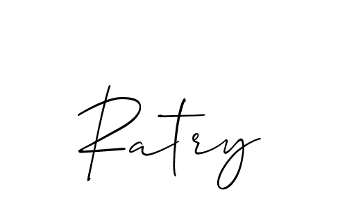 Create a beautiful signature design for name Ratry. With this signature (Allison_Script) fonts, you can make a handwritten signature for free. Ratry signature style 2 images and pictures png