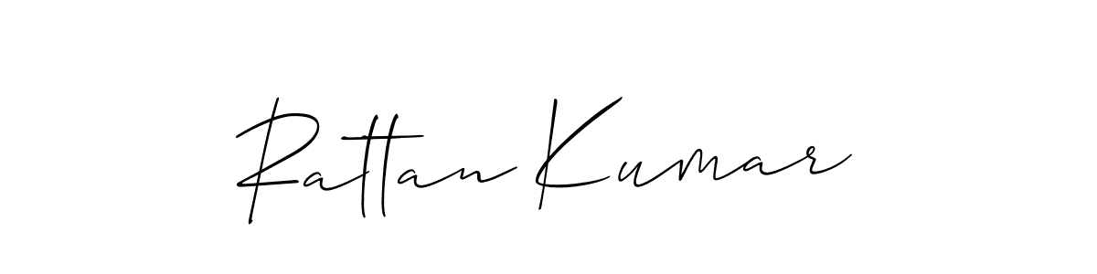 Make a beautiful signature design for name Rattan Kumar. With this signature (Allison_Script) style, you can create a handwritten signature for free. Rattan Kumar signature style 2 images and pictures png